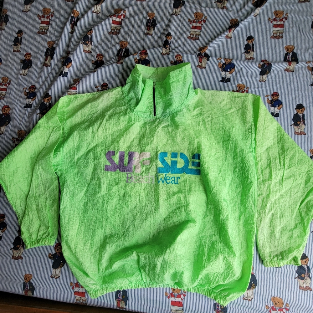 Vintage 90s surfer side surf wear pullover jacket men's xlarge